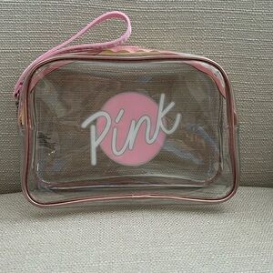 PINK Clear Cosmetics Case